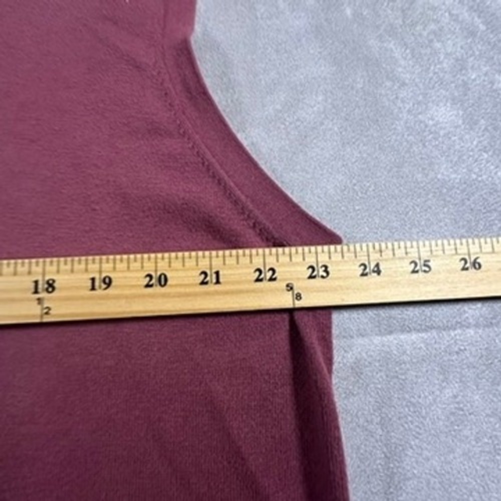 Brooks Brothers Sweater Vest Mens Cotton V-Neck Pullover L 100 Wool Burgundy Red - Picture 2 of 7
